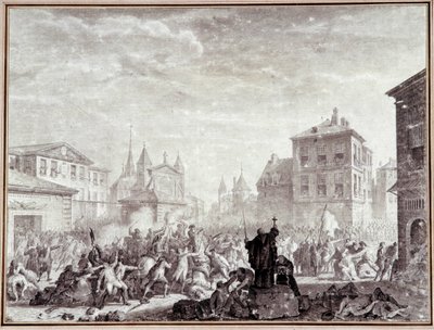 Fransk revolusjon: "" Massakre av patrioter i Montauban av Jean Louis the Younger Prieur