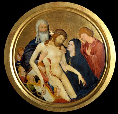 Pity of Our Lord, sa "" den store runde Pieta"" Maleri tilskrevet Jean Malouel (ca. 1370-1415) 1400 Sun. 0,64m. av Jean Malouel or Maelwael