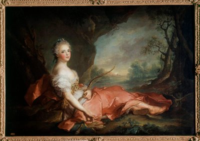 Portrett av Madame Adelaide av Frankrike (1732-1799) i Diane, datter av Louis XV Maleri av Jean Marc (Jean-Marc) Nattier (1685-1766) 1700-tallet Søn 1,04x1,41 m av Jean Marc Nattier