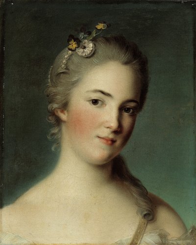 Portrett av Marie-Geneviève Boudrey. av Jean Marc Nattier