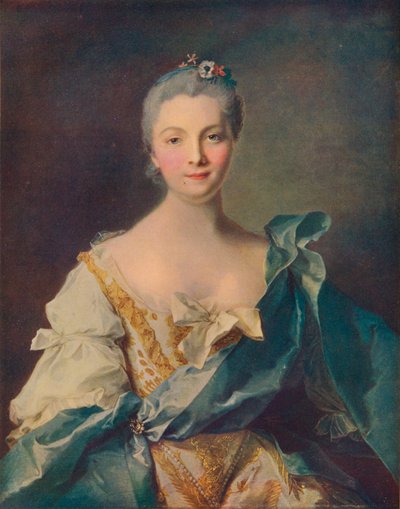 Portrett av en ung kvinne, 1700-tallet av Jean Marc Nattier