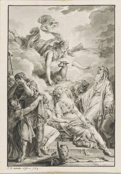 Iphigenia-offeret av Jean Michel Moreau