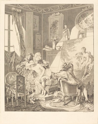 Den ærlige modellen av Jean Michel Moreau after Pierre Antoine Baudouin