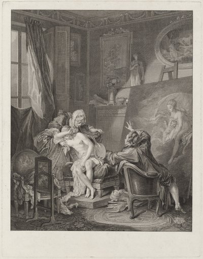 Den ærlige modellen av Jean Michel Moreau and Jean Baptiste Blaise Simonet after Pierre Antoine Baudouin