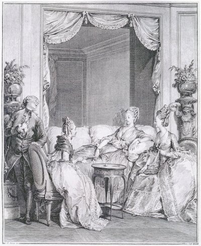 Frykt ikke, min gode venn, gravert av I.S. Helman (1743–1809) av Jean Michel the Younger Moreau