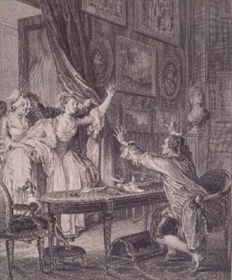 Det er en gutt, gravert av P.C. Baquoy (1759–1829) av Jean Michel the Younger (after) Moreau