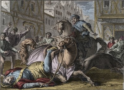 Philippe av Frankrike (1116-1131) døde, Paris av Jean Michel the Younger Moreau