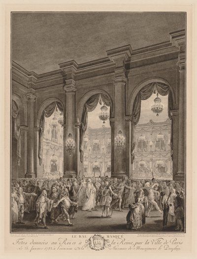 Maskeballen av Jean Michel the Younger Moreau