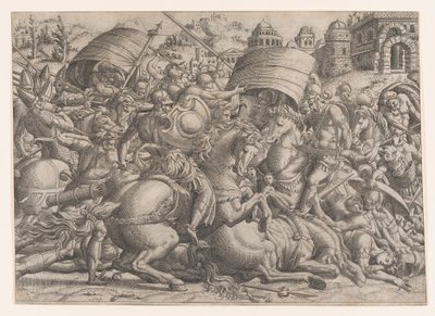 Slaget før Troja, 1535-55. av Jean Mignon