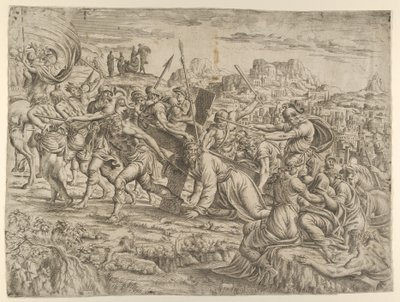 Bæring av korset, 1544. av Jean Mignon