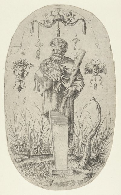 Hercules med klubben sin, 1535-55. av Jean Mignon