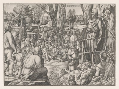 St. Johannes forkynner i ørkenen, 1535-55. av Jean Mignon