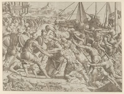 Bortføringen av Helen, 1535-55. av Jean Mignon