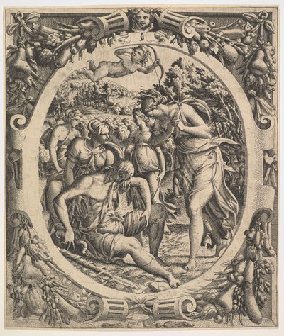Adonis død, 1544. av Jean Mignon