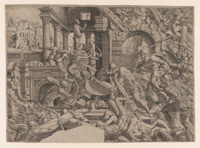 Sekken av Troja, 1535-55. av Jean Mignon