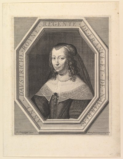 Anne av Østerrike, dronning av Frankrike, i rettssorg. av Jean Morin