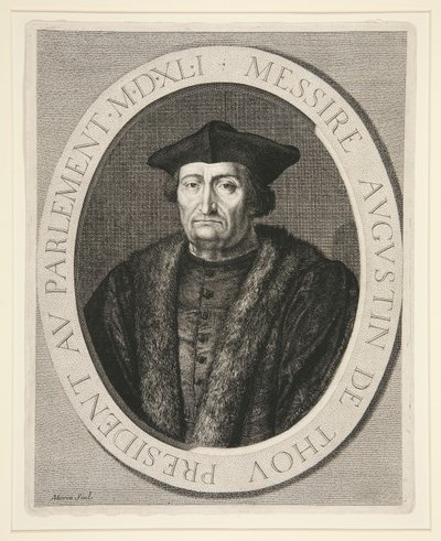 Augustin de Thou, president for parlamentet i Paris fra 1535 til 1544 av Jean Morin
