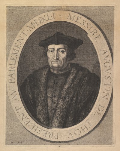 Augustin de Thou, president i parlamentet. av Jean Morin