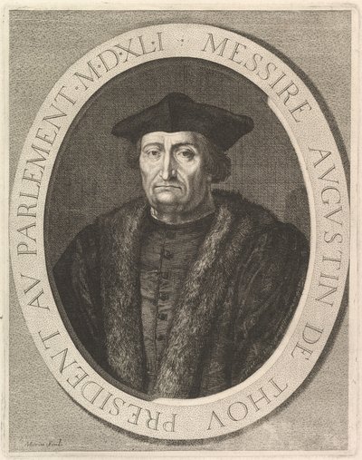 Augustin de Thou, president i parlamentet. av Jean Morin