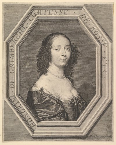 Honorine de Grimberghe, grevinne av pukkelryggen. av Jean Morin