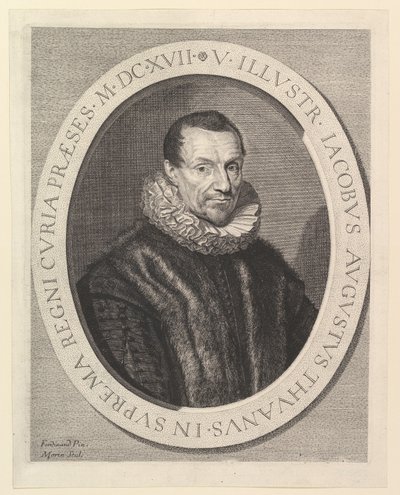 Jacques-Auguste de Thou, første president i parlamentet. av Jean Morin
