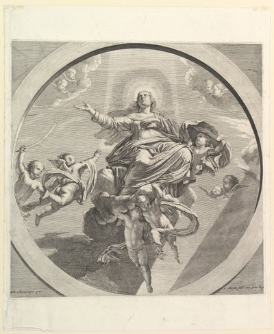 Jomfruens antagelse. av Jean Morin