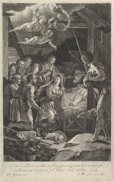 Tilbedelsen av gjeterne. av Jean Morin