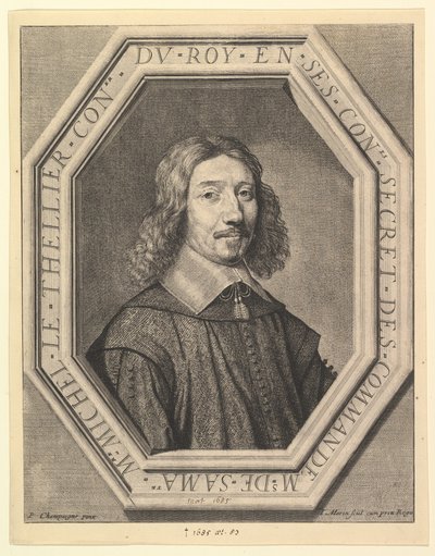 Michel Le Tellier, kongens rådgiver, 1620-50. av Jean Morin
