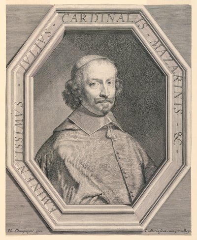 Portrett av kardinal Mazarin av Jean Morin