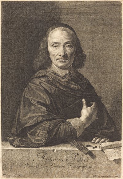 Antoine Vitre av Jean Morin after Philippe de Champaigne