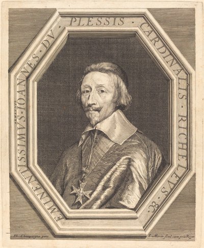 Kardinal Richelieu av Jean Morin after Philippe de Champaigne