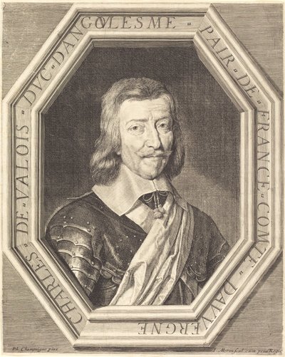 Charles de Valois, hertug av Angouleme av Jean Morin after Philippe de Champaigne