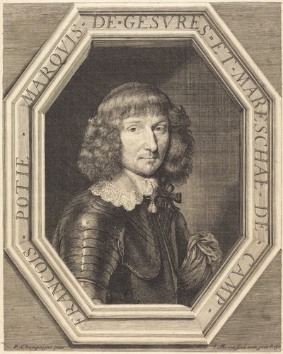 Francois Potier, markis av Gesvres av Jean Morin after Philippe de Champaigne