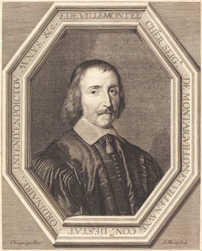 Francois de Villemontée av Jean Morin after Philippe de Champaigne