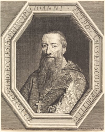 Jean-Pierre Camus av Jean Morin after Philippe de Champaigne