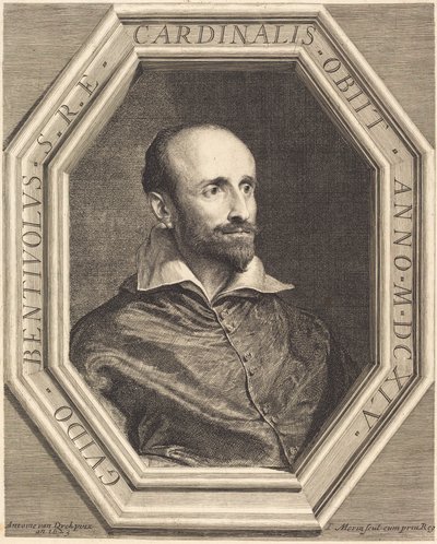 Kardinal Guido Bentivoglio av Jean Morin, after Sir Anthony van Dyck