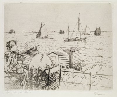 Sommer på Elben (tørrpunkt) av Jean Paul Kayser