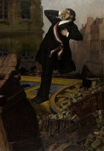 Død av stedfortreder Alphonse Baudin 3. desember 1851, 1902. av Jean Paul Laurens