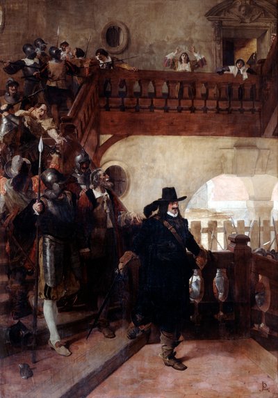 Arrestasjonen av rådmann Broussel, 26. august, 1648 19. tidlig 20. århundre av Jean Paul Laurens