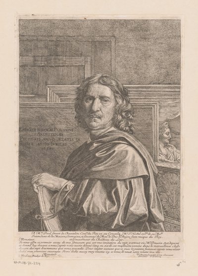 Portrett av Nicolas Poussin av Jean Pesne