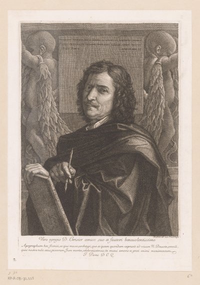 Portrett av Nicolas Poussin av Jean Pesne