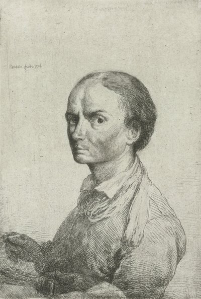 Selvportrett av Jean Pierre Norblin de la Gourdaine av Jean Pierre Norblin de La Gourdaine