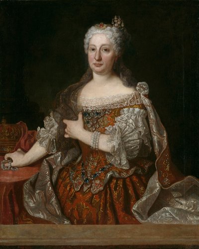 Portrett av erkehertuginne Maria Anna av Østerrike 1683-1754, dronning av Portugal, ca. 1729 av Jean Ranc