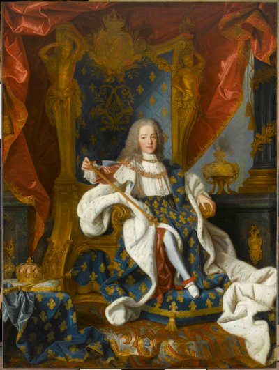 Portrett av Louis XV 1710-1774 konge av Frankrike, i en alder av 9, 1719. av Jean Ranc