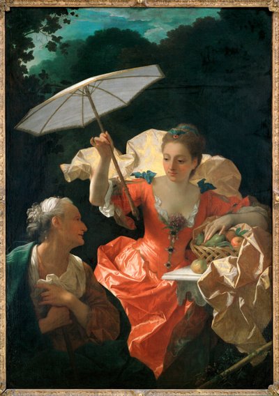 Vertumna og Pomona (maleri på lerret) av Jean Ranc