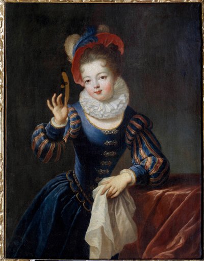 Ung jente i masken Maleri av Jean Raoux (1677-1734) 1700-tallet. av Jean Raoux