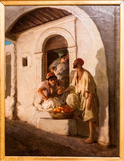 Appelsinselger i en orientalsk bakgate av Jean Raymond Hippolyte Lazerges