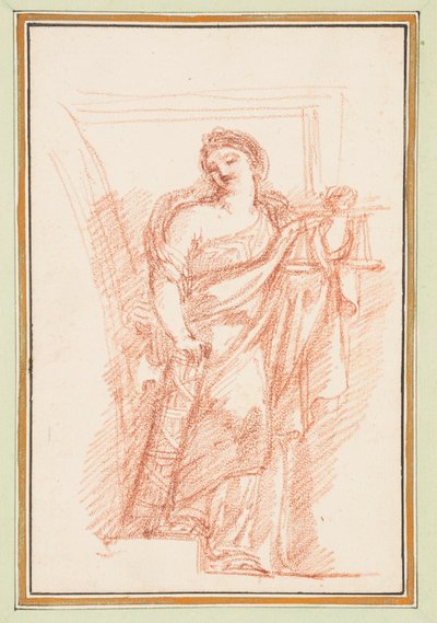 Allegorisk figur av rettferdighet med fasces av Jean Robert Ango