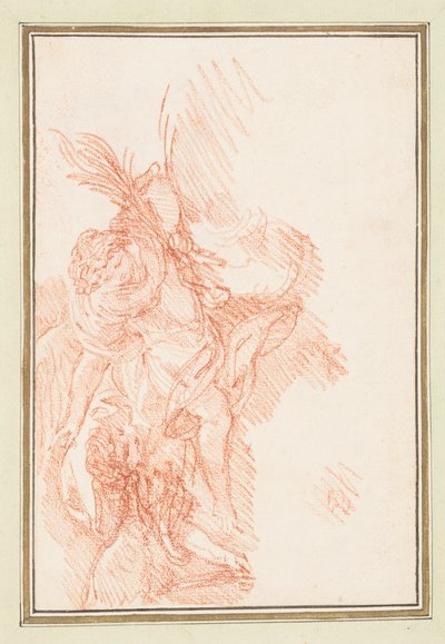 Figur med blader og putto av Jean Robert Ango