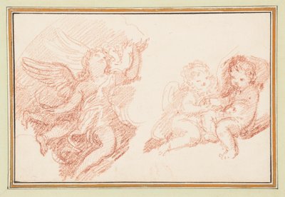 Tre putti av Jean Robert Ango